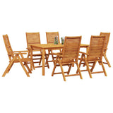 vidaXL Tuin Eettafel Set 5 pcs Bruin Massief Acacia Hout