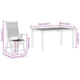 vidaXL Tuin Eettafel Set 5 pcs Bruin Massief Acacia Hout