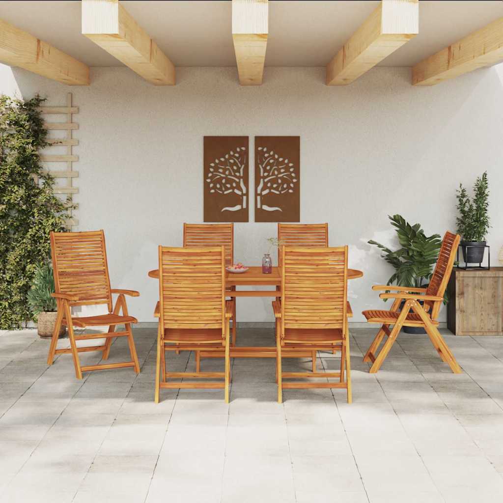 vidaXL Garden Dining Set 5 pcs Brown Solid Acacia Wood