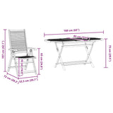 vidaXL Garden Dining Set 5 pcs Brown Solid Acacia Wood
