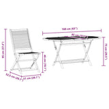 vidaXL Tuin Eettafel Set 7 pcs Bruin Massief Acacia Hout