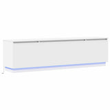 vidaXL TV Cabinet with LED White 180x38x49 cm Engineered Wood