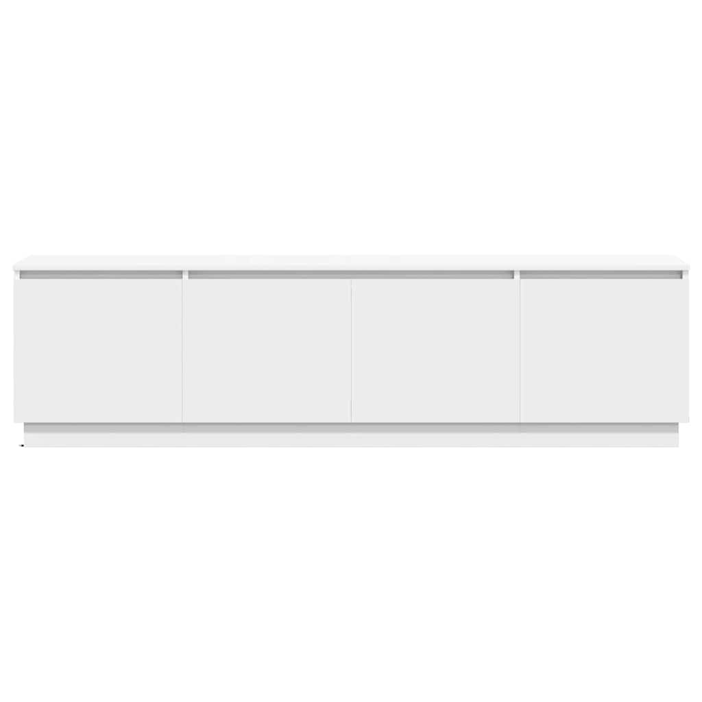 vidaXL TV Cabinet with LED White 180x38x49 cm Engineered Wood