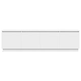 vidaXL TV Cabinet with LED White 180x38x49 cm Engineered Wood