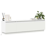 vidaXL TV Cabinet with LED White 180x38x49 cm Engineered Wood