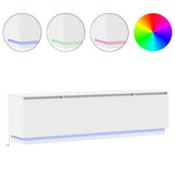 vidaXL TV Cabinet with LED White 180x38x49 cm Engineered Wood