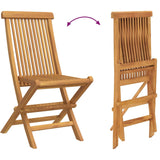 vidaXL Tuin Eettafel Set 5 pcs Bruin Massief Teakhout