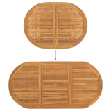 vidaXL Tuin Eettafel Set 5 pcs Bruin Massief Teakhout