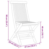 vidaXL Tuin Eettafel Set 5 pcs Bruin Massief Teakhout