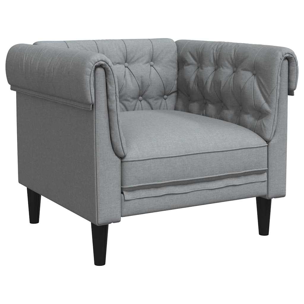 vidaXL Bank Lichtgrijs 78,5 x 74,5 x 74,5 cm Polyester