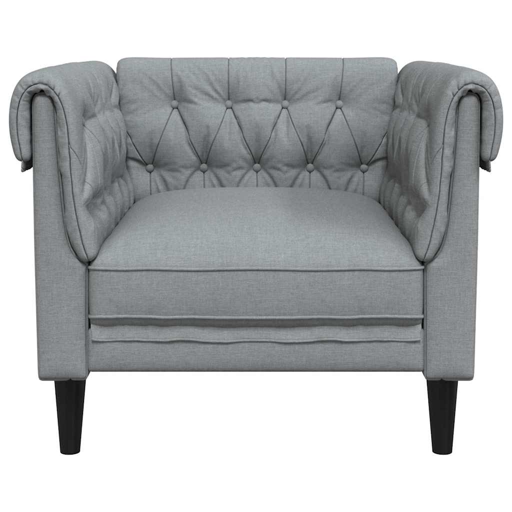 vidaXL Bank Lichtgrijs 78,5 x 74,5 x 74,5 cm Polyester