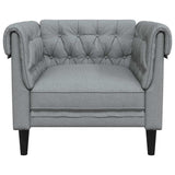 vidaXL Bank Lichtgrijs 78,5 x 74,5 x 74,5 cm Polyester