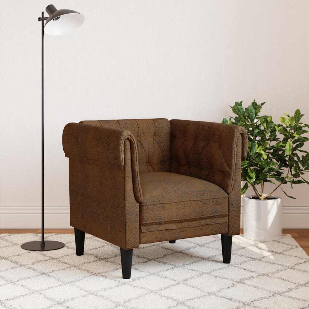 vidaXL Bank Bruin 78,5 x 74,5 x 74,5 cm Polyester
