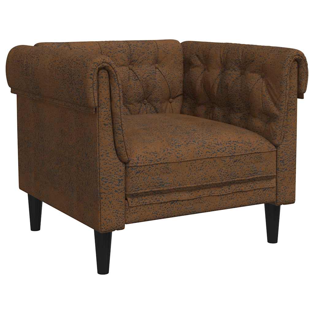 vidaXL Bank Bruin 78,5 x 74,5 x 74,5 cm Polyester