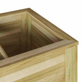 vidaXL Hoge Plantenbak met plank Bruin Geïmpregneerd grenenhout