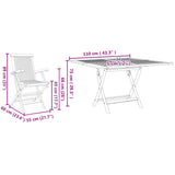 vidaXL Tuin Eettafel Set Bruin Massief Teakhout