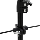 vidaXL Doelstandaard Zwart en Wit 82,5 x 51 x 150 cm Metaal