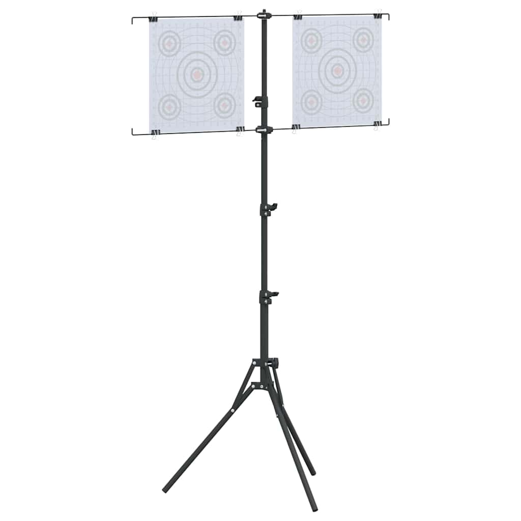 vidaXL Doelstandaard Zwart en Wit 82,5 x 51 x 150 cm Metaal