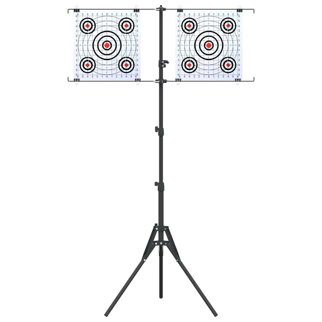 vidaXL Doelstandaard Zwart en Wit 82,5 x 51 x 150 cm Metaal