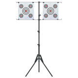 vidaXL Doelstandaard Zwart en Wit 82,5 x 51 x 150 cm Metaal