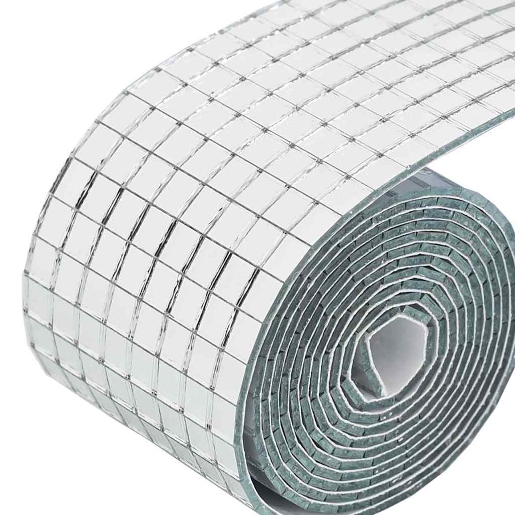 vidaXL Spiegel Mozaïek Tegel Geometrisch 3 pcs Argent 100 x 4 cm Verre