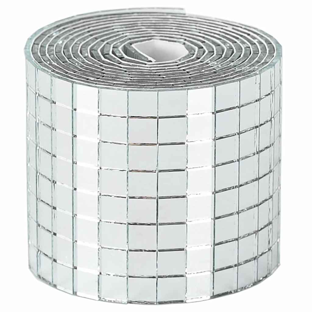vidaXL Spiegel Mozaïek Tegel Geometrisch 3 pcs Argent 100 x 4 cm Verre