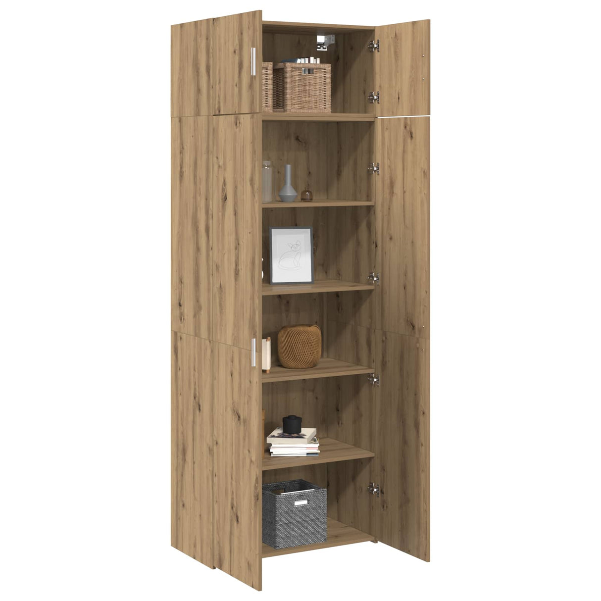 vidaXL Opbergkast 3 pcs Oudhout