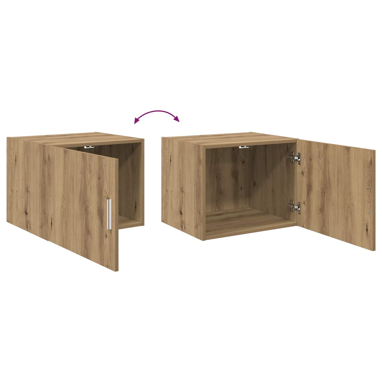 vidaXL Dressoir 3 pcs Oudhout