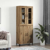 vidaXL Highboard 2 pcs Oud hout Bewerkt hout