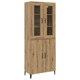 vidaXL Highboard 2 pcs Oud hout Bewerkt hout