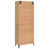 vidaXL Highboard 2 pcs Oud hout Bewerkt hout