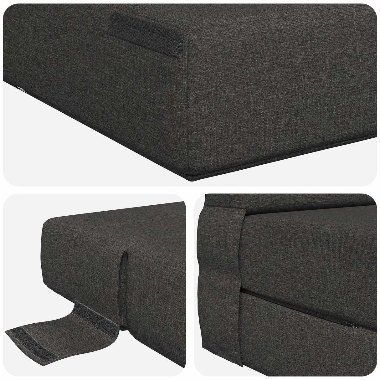 vidaXL Vouwsofa Bed Lichtgrijs 190 x 70 x 15 cm Stof