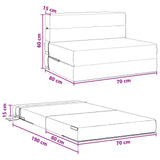 vidaXL Vouwsofa Bed Lichtgrijs 190 x 70 x 15 cm Stof