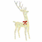 vidaXL Rendierfamilie met 300 LED 3 pcs Warmwit 67 x 26 x 127 cm PET