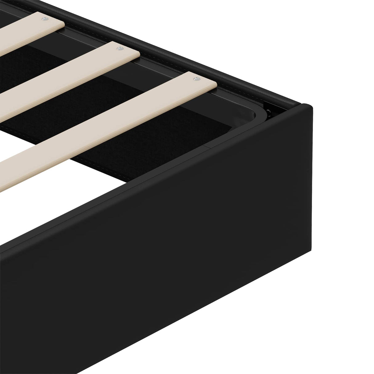 vidaXL Ottoman Bedframe Zwart King size Kunstleer