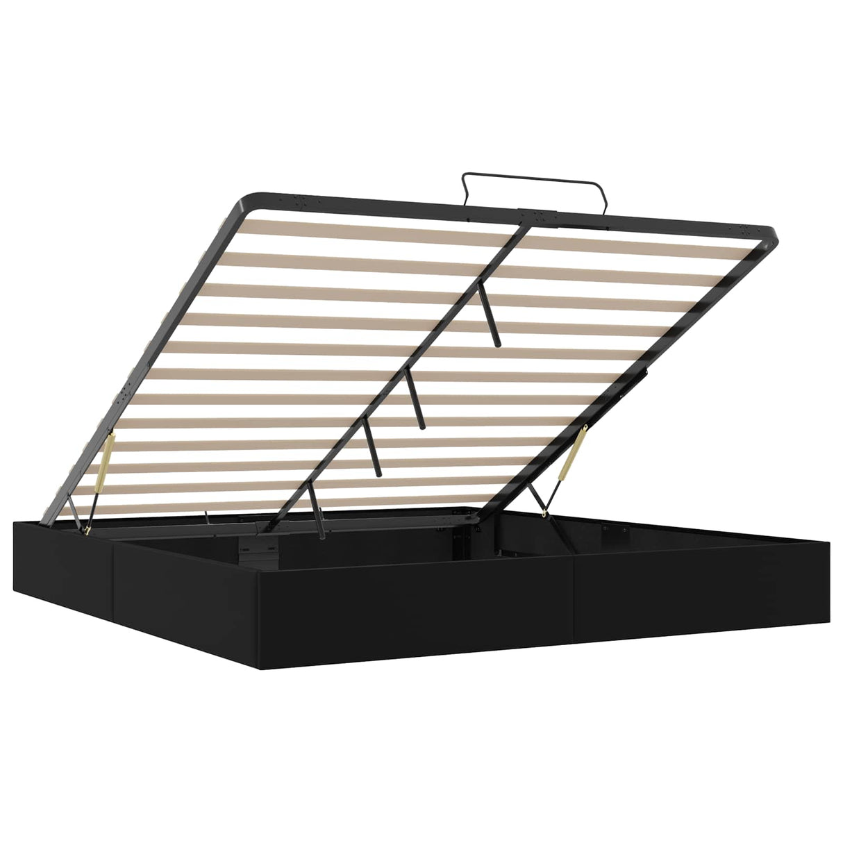 vidaXL Ottoman Bedframe Zwart King size Kunstleer