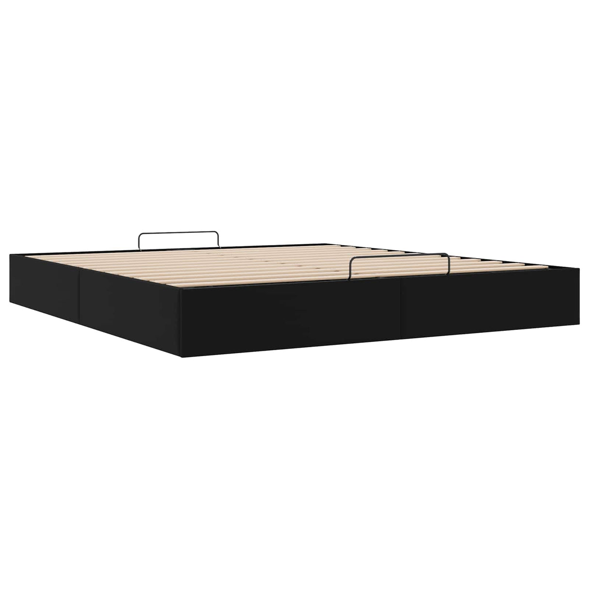 vidaXL Ottoman Bedframe Zwart King size Kunstleer