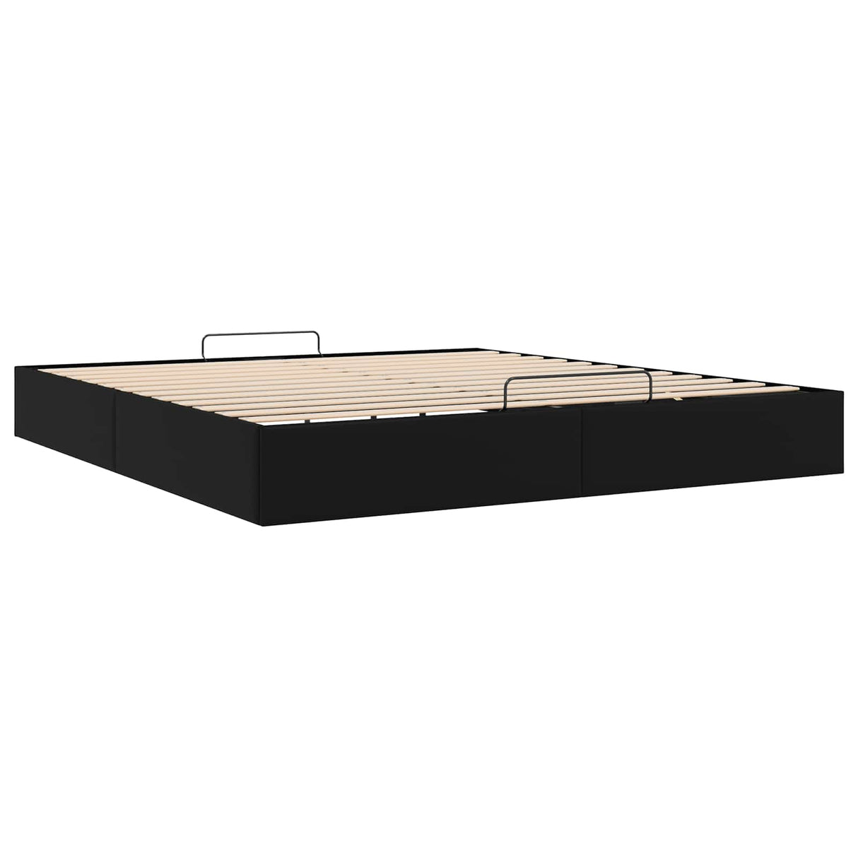 vidaXL Ottoman Bedframe Zwart King size Kunstleer