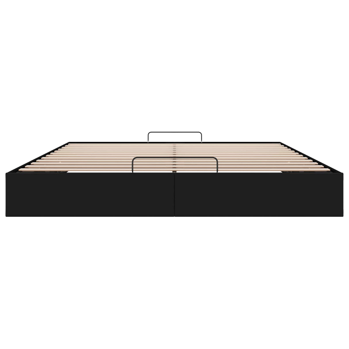vidaXL Ottoman Bedframe Zwart King size Kunstleer
