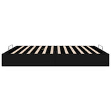 vidaXL Ottoman Bedframe Zwart King size Kunstleer