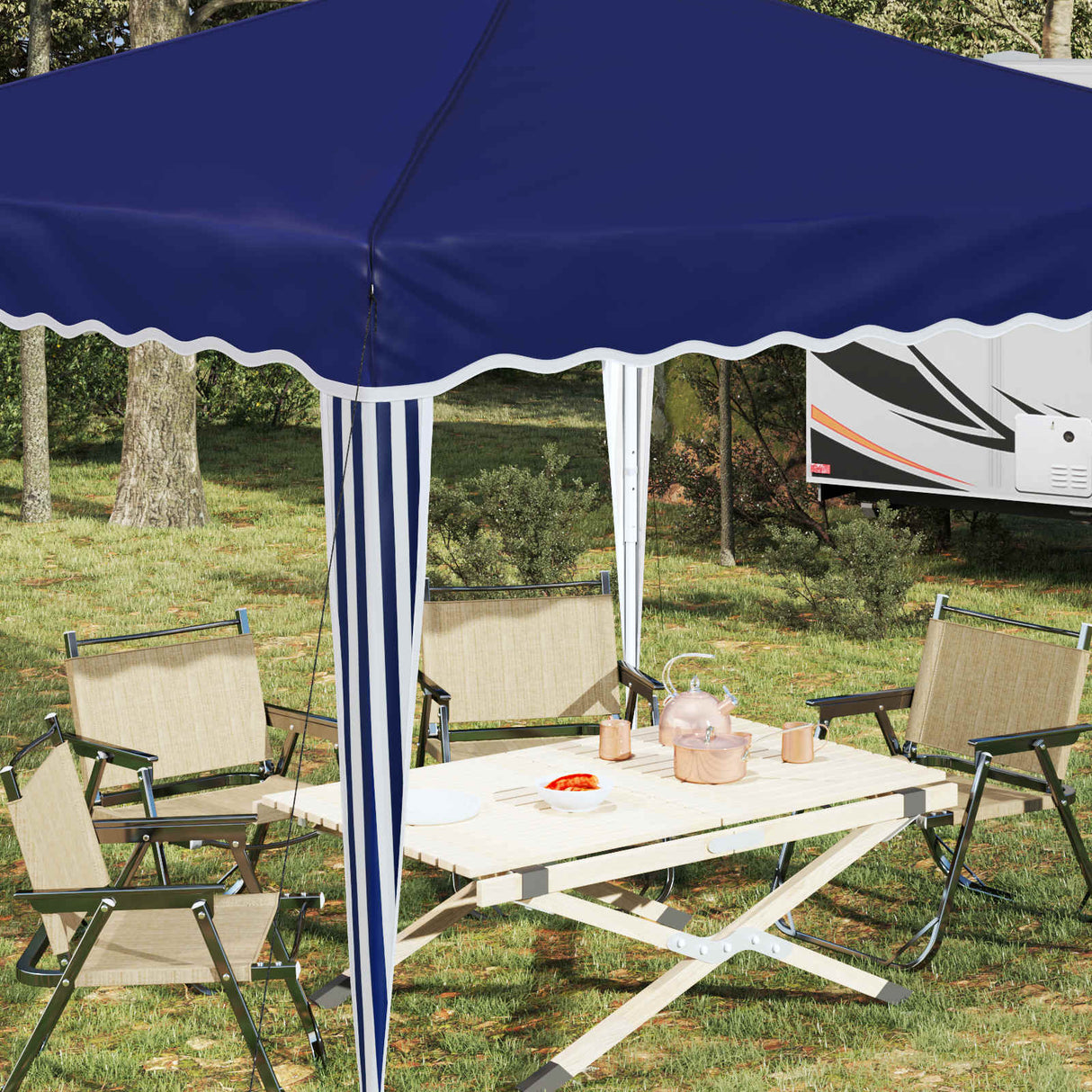 vidaXL Pop-up Feesttent Crème 288 x 288 x 245 cm Oxford Stof