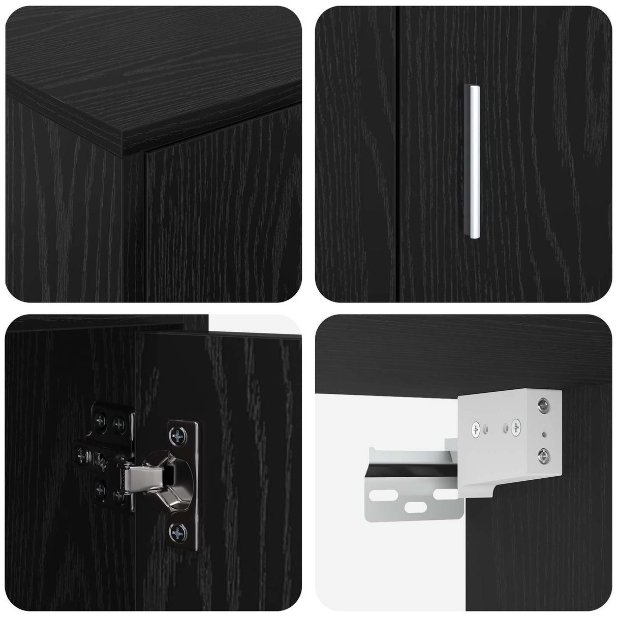 vidaXL Tv-meubelset Wandgemonteerd 4 pcs Wit Bewerkt hout
