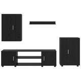 vidaXL Tv-meubelset Wandgemonteerd 4 pcs Wit Bewerkt hout
