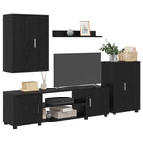vidaXL Tv-meubelset Wandgemonteerd 4 pcs Wit Bewerkt hout