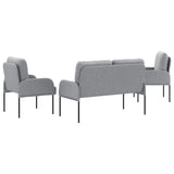 vidaXL Sofa-Sets 3 pcs Lichtgrijs 115 x 56 x 80 cm Multiplex