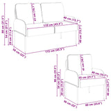 vidaXL Sofa-Sets 3 pcs Lichtgrijs 115 x 56 x 80 cm Multiplex