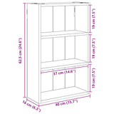 vidaXL Badkamer wandkast Wit 40 x 16 x 62,5 cm Geconstrueerd hout