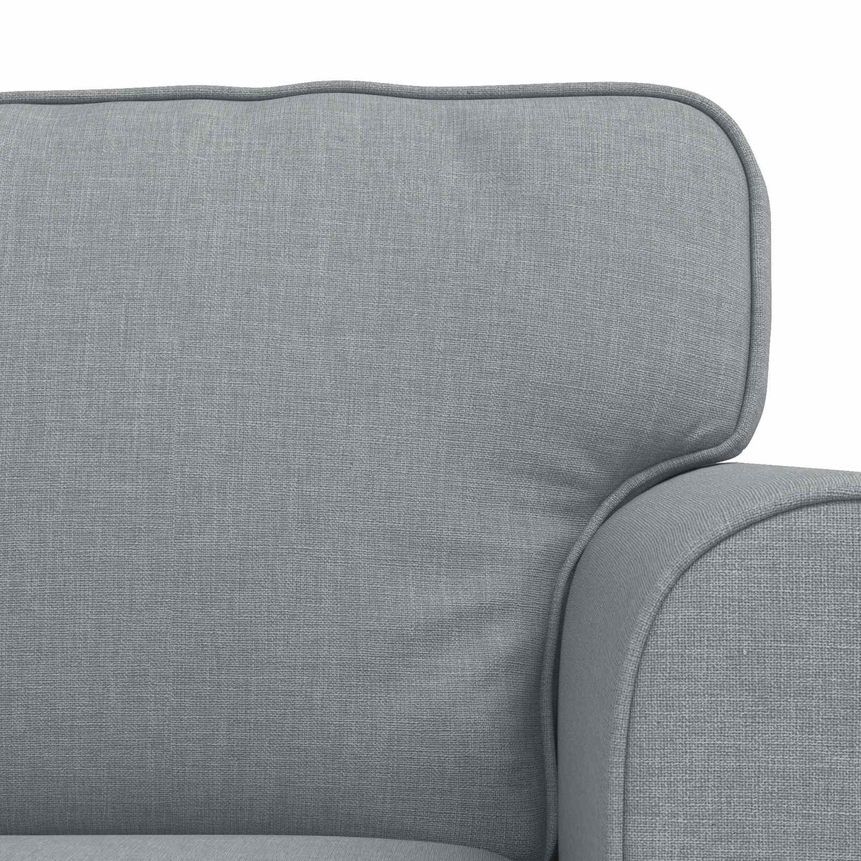 vidaXL Sofa 2 pcs Light Grey 155 x 82 x 80 cm Fabric
