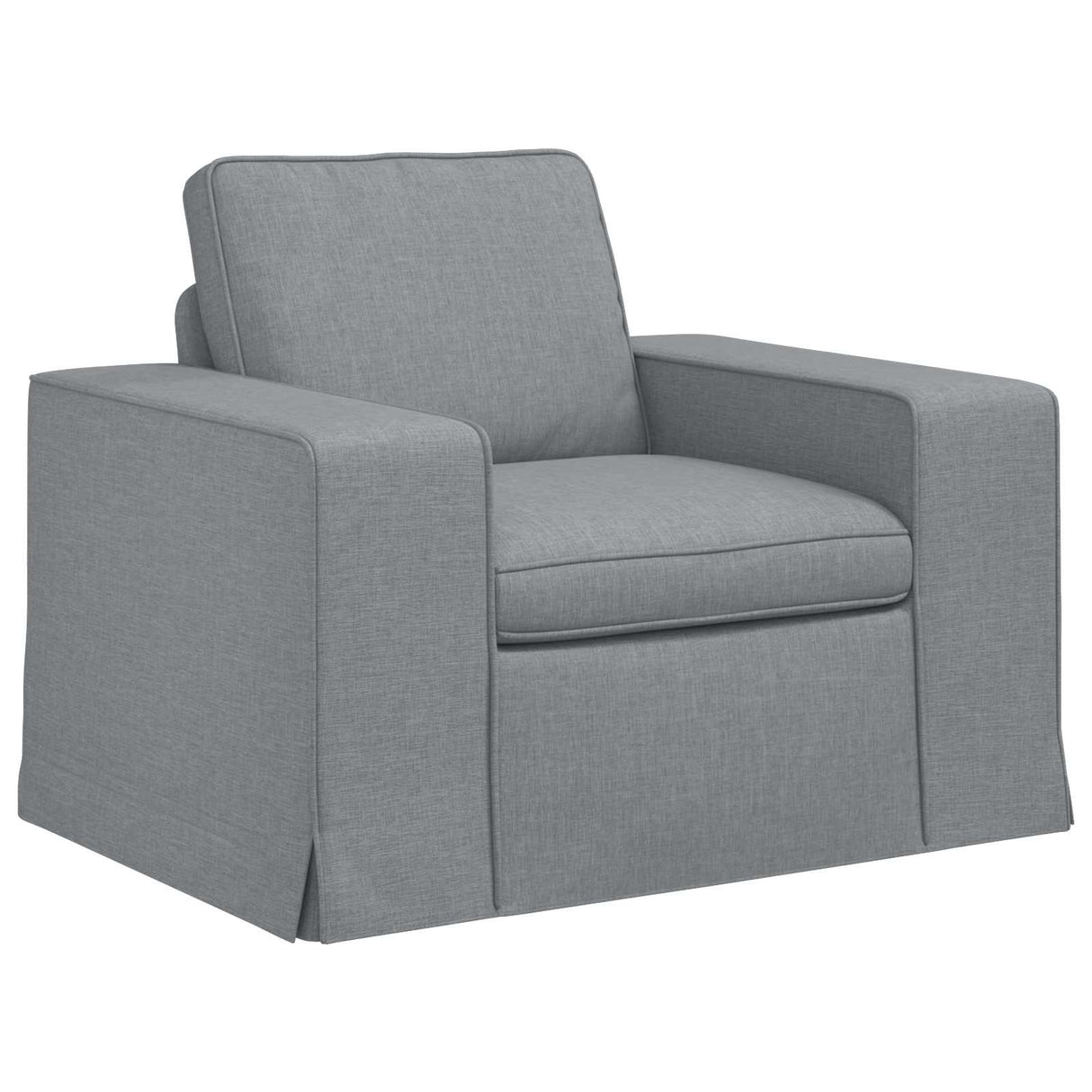 vidaXL Sofa 2 pcs Light grey 182 x 80 x 82 cm Fabric