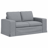 vidaXL Sofa 2 pcs Light grey 182 x 80 x 82 cm Fabric